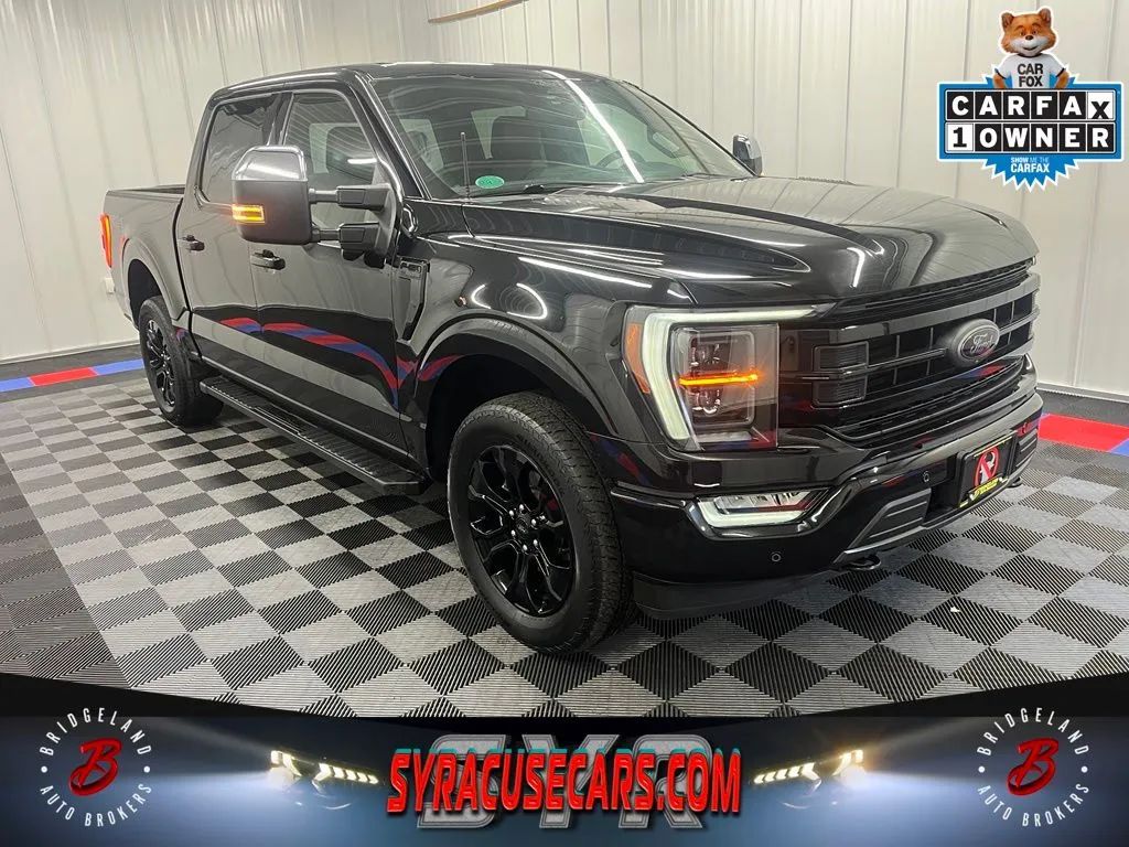 Black 2022 Ford F-150 Pickup Truck Four-Wheel Drive Automatic