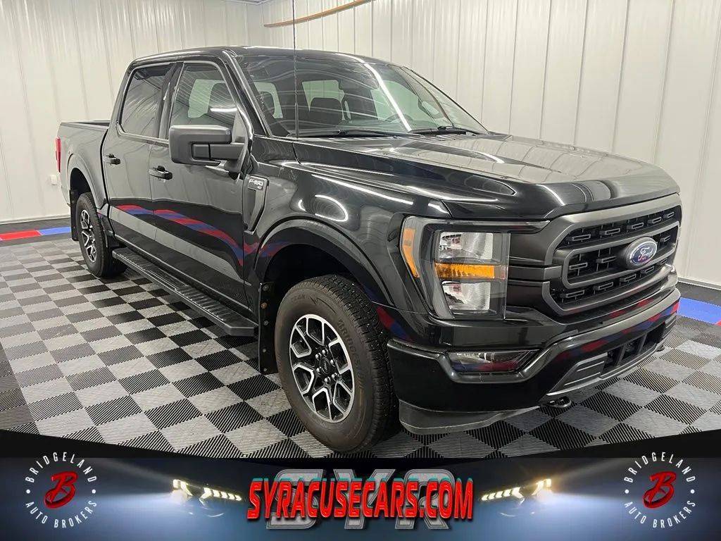 Black 2023 Ford F-150 Pickup Truck Four-Wheel Drive Automatic