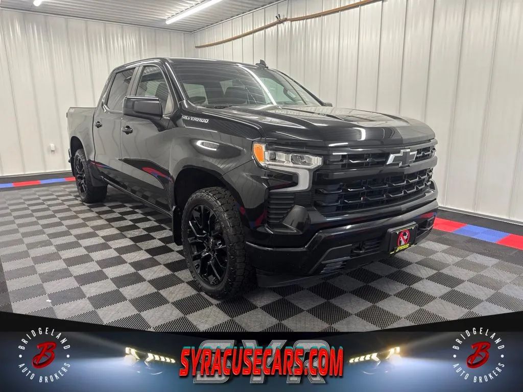 Black 2023 Chevrolet Silverado 1500 Pickup Truck Four-Wheel Drive Automatic