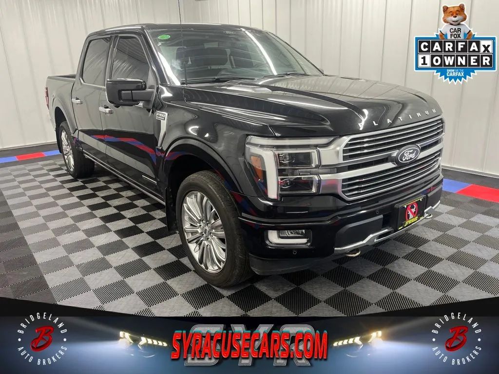 Black 2024 Ford F-150 Pickup Truck Four-Wheel Drive Automatic