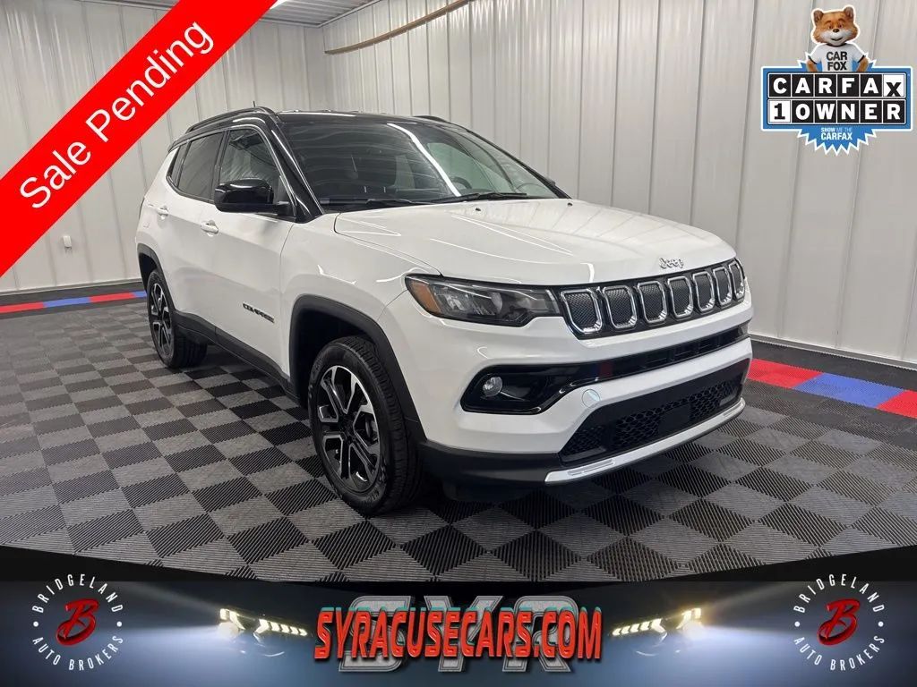 White 2022 Jeep Compass SUV / Crossover Four-Wheel Drive 9-Speed Automatic