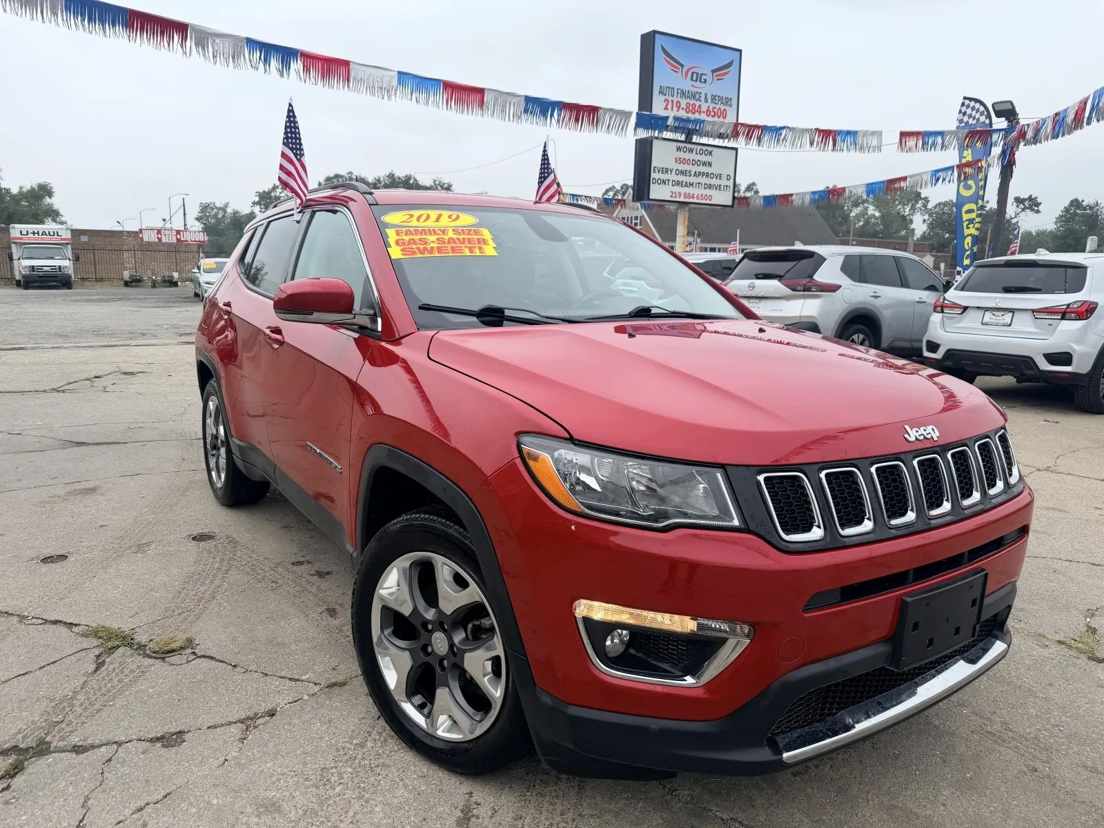 Red 2019 Jeep Compass SUV / Crossover Front-Wheel Drive 6-Speed Automatic