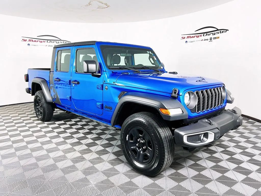 Blue 2024 Jeep Gladiator Sport Crew Cab 4WD Pickup Truck Four-Wheel Drive 8-Speed Automatic