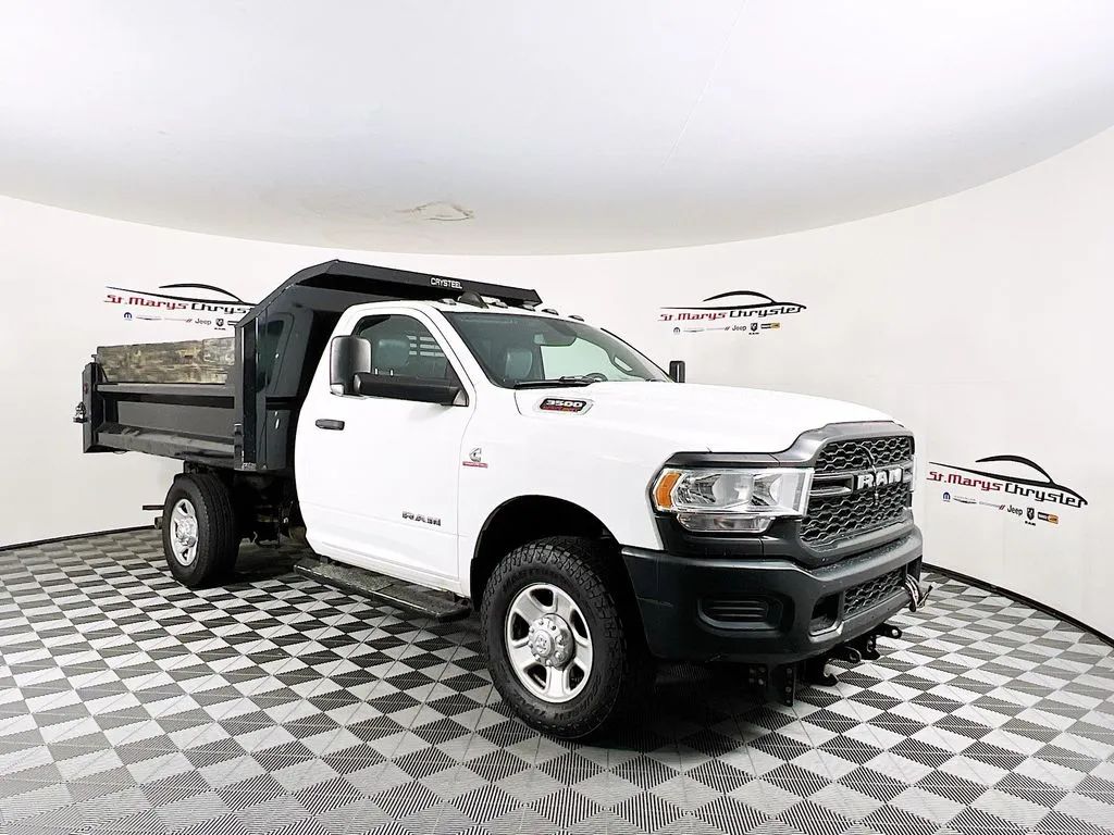 White 2021 RAM 3500 Chassis Pickup Truck Four-Wheel Drive 6-Speed Automatic