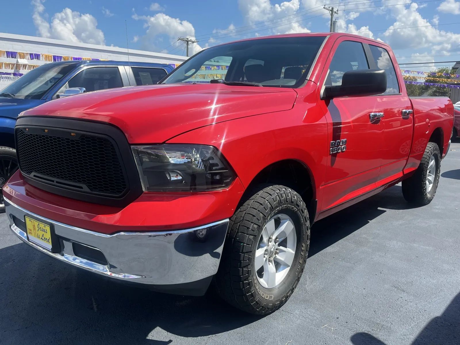 Red 2017 RAM 1500 Pickup Truck Four-Wheel Drive Automatic
