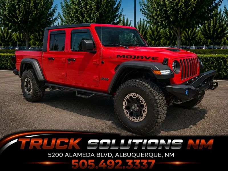 Red 2021 Jeep Gladiator Mojave Crew Cab 4WD Pickup Truck Four-Wheel Drive Manual