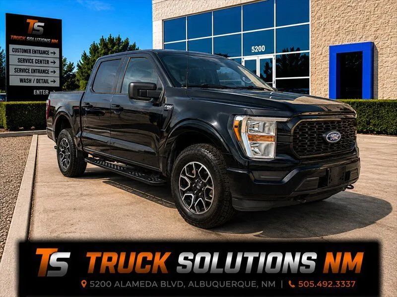 Black 2022 Ford F-150 Pickup Truck Four-Wheel Drive Automatic