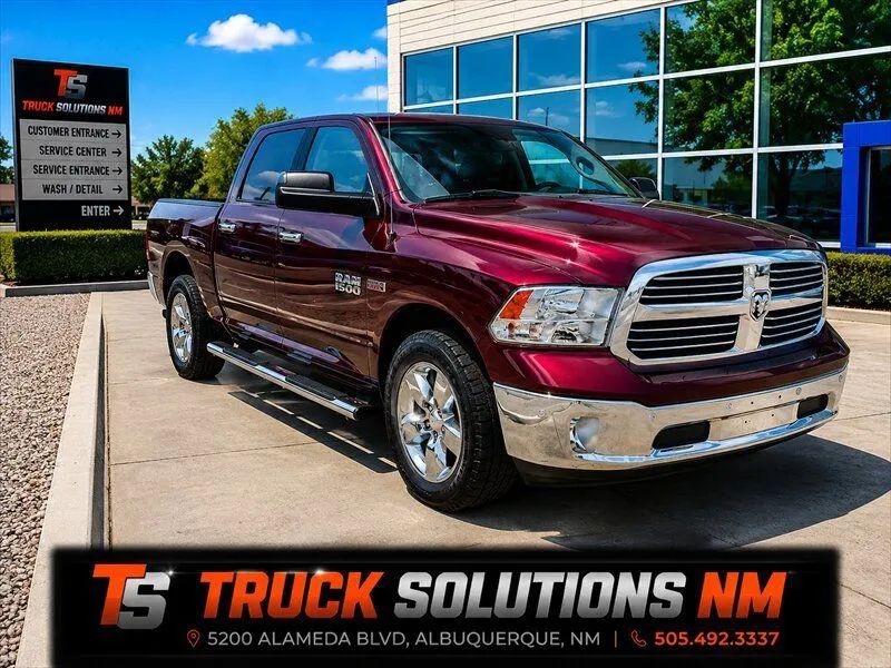 Red 2018 RAM 1500 Pickup Truck Four-Wheel Drive 8-Speed Automatic