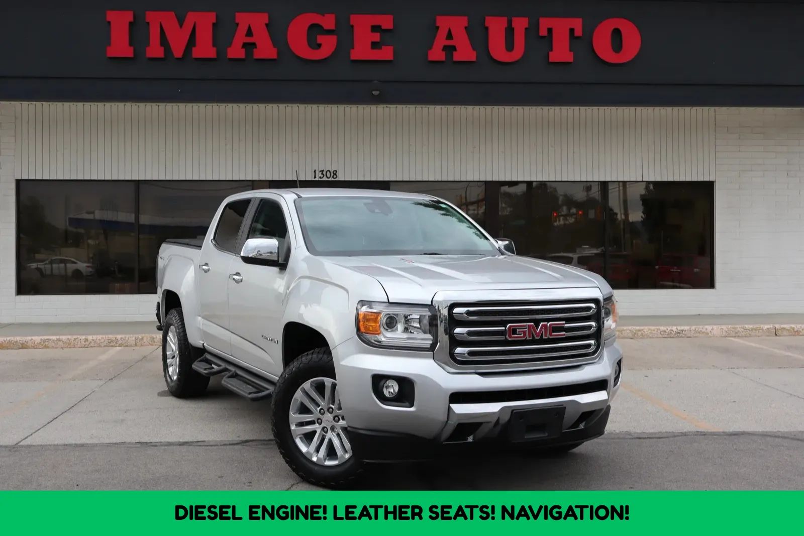 Silver 2019 GMC Canyon Pickup Truck Four-Wheel Drive 6-Speed Automatic