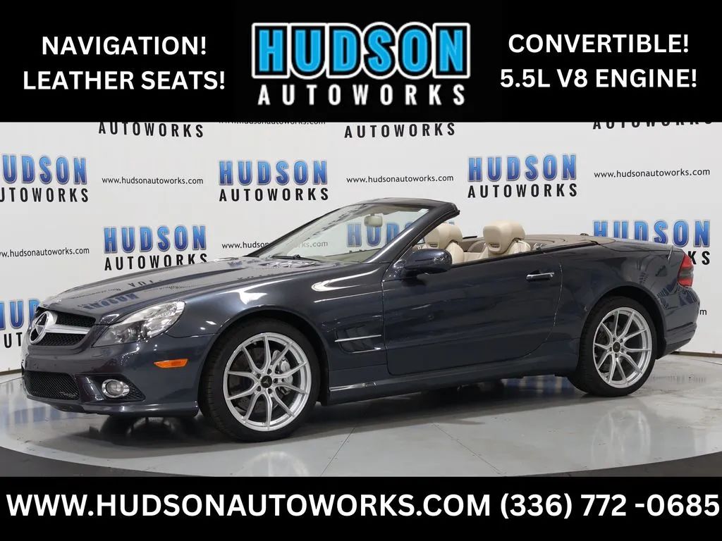 Blue 2009 Mercedes-Benz SL-Class Convertible Rear-Wheel Drive 7-Speed Automatic