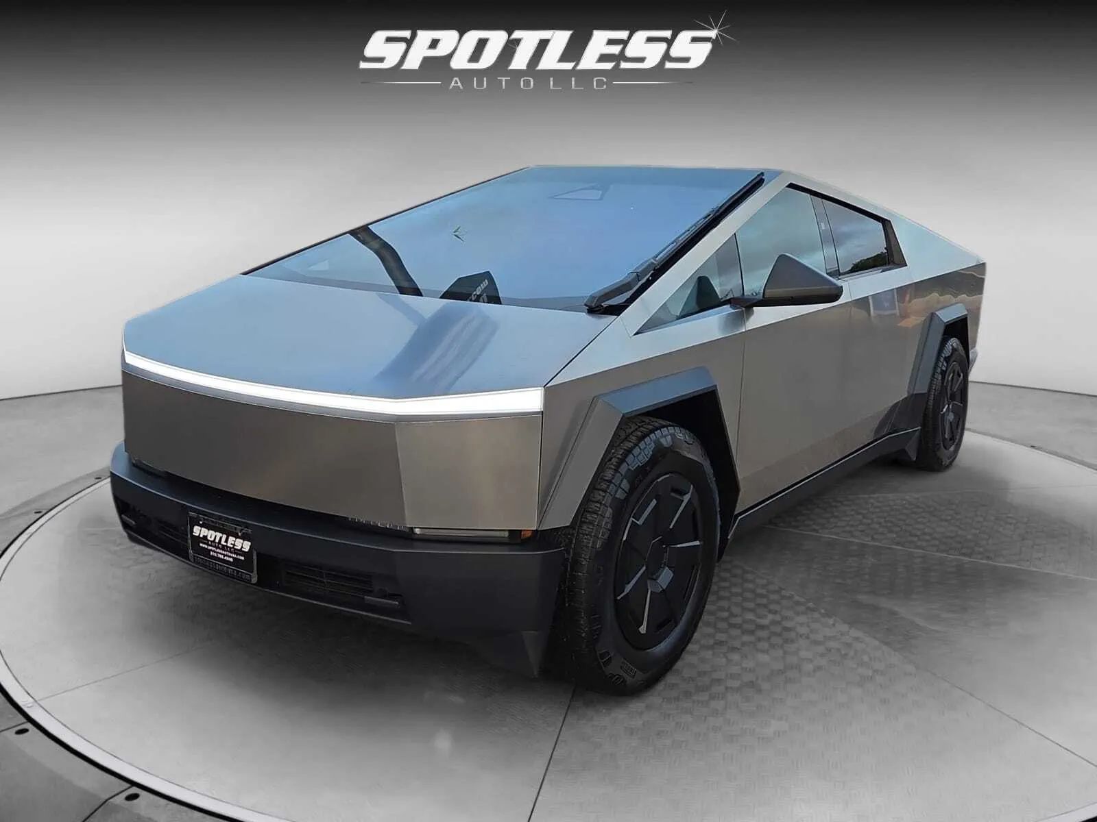 Silver 2024 Tesla Cybertruck Pickup Truck All-Wheel Drive 1-Speed Dual Clutch