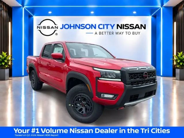 Red 2026 Nissan Frontier Pickup Truck Four-Wheel Drive 9-Speed Automatic Overdrive