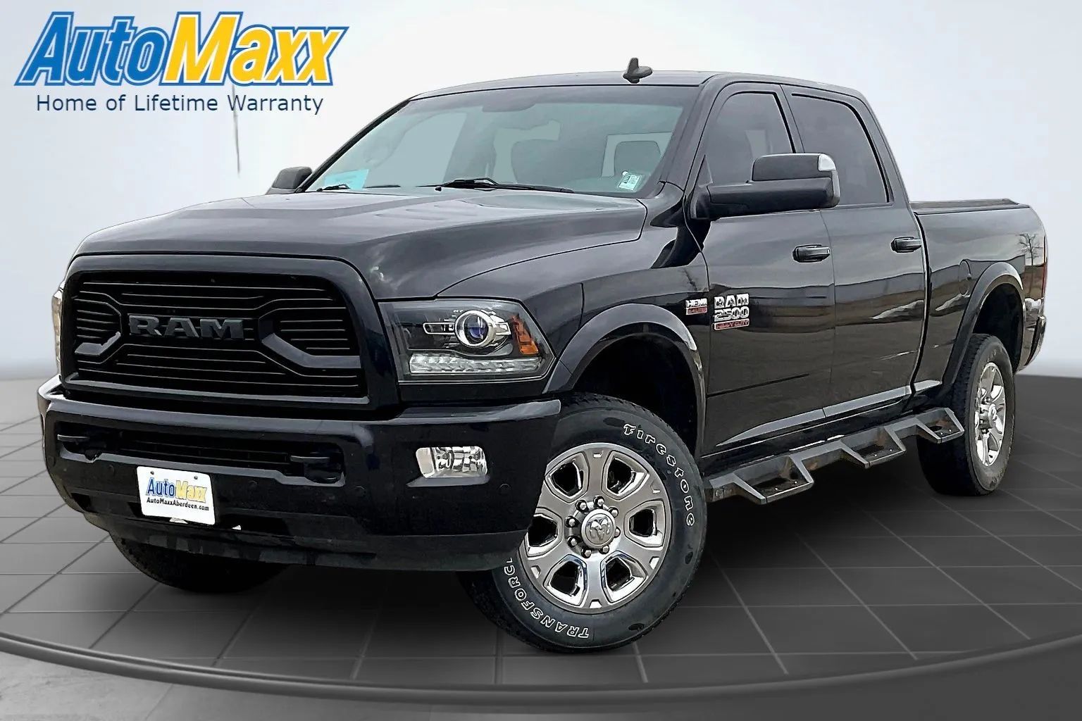 Black 2018 RAM 2500 Laramie Crew Cab 4WD Pickup Truck Four-Wheel Drive 6-Speed Automatic
