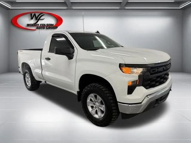 White 2026 Chevrolet Silverado 1500 Work Truck Regular Cab 4WD Pickup Truck Four-Wheel Drive 8-Speed Automatic