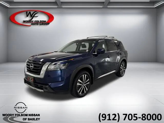 Blue 2024 Nissan Pathfinder SUV / Crossover Front-Wheel Drive 9-Speed Automatic Overdrive