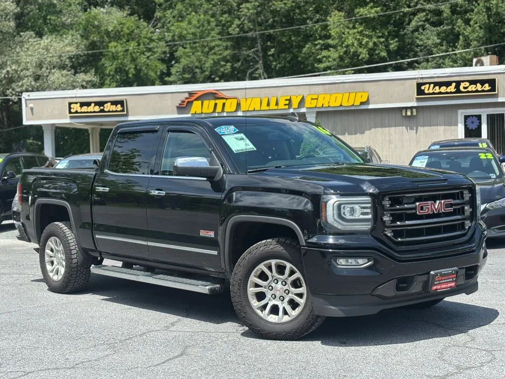 Black 2016 GMC Sierra 1500 SLE Crew Cab 4WD Pickup Truck Four-Wheel Drive 6-Speed Automatic Overdrive