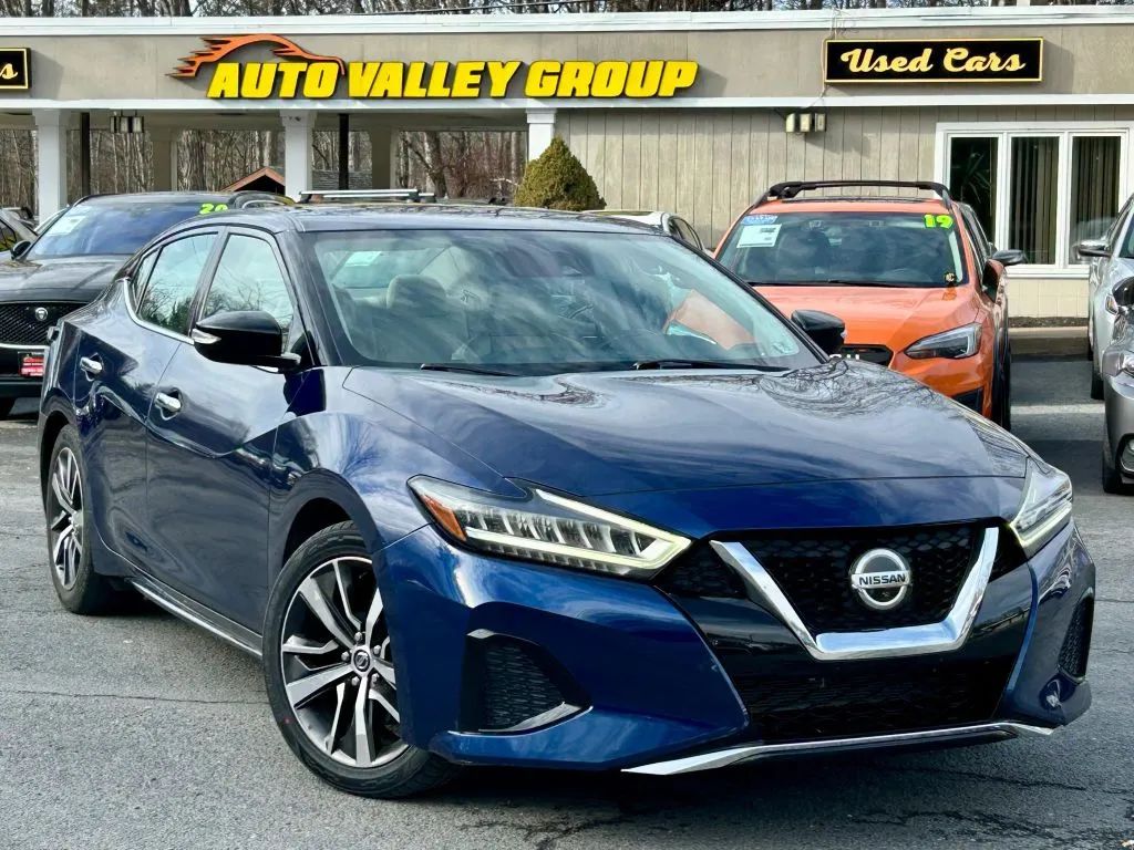 Blue 2020 Nissan Maxima Sedan Front-Wheel Drive Continuously Variable Transmission