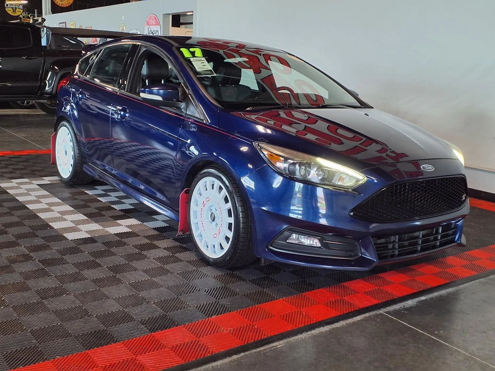 Blue 2017 Ford Focus Hatchback Front-Wheel Drive Manual