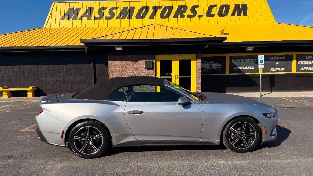 Silver 2024 Ford Mustang EcoBoost Premium Convertible RWD Convertible Rear-Wheel Drive Automatic