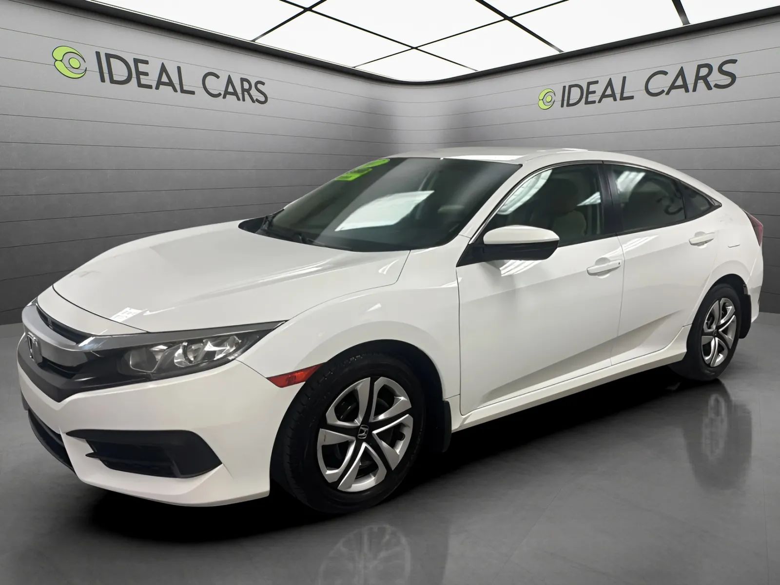 White 2017 Honda Civic Sedan Front-Wheel Drive Automatic
