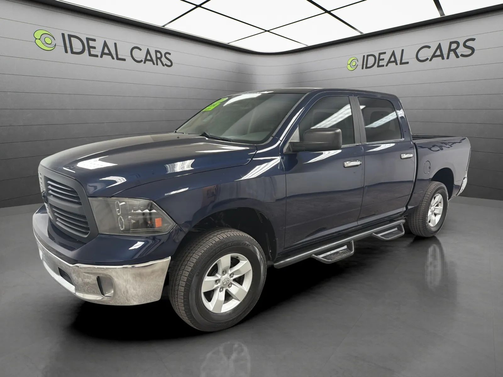 Blue 2015 RAM 1500 Pickup Truck Four-Wheel Drive Automatic