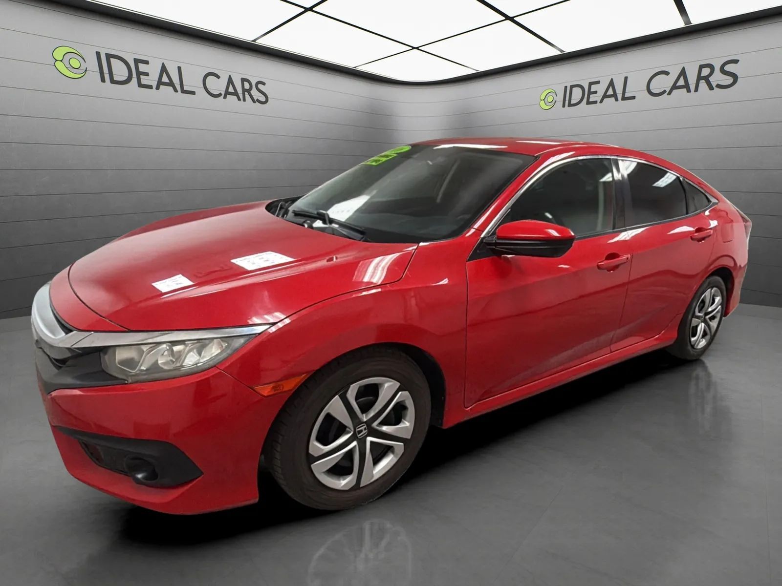 Red 2016 Honda Civic Sedan Front-Wheel Drive Continuously Variable Transmission