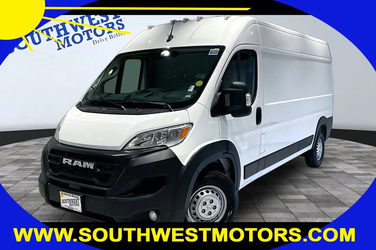 White 2025 RAM ProMaster 3500 Tradesman 159 High Roof Extended Cargo Van FWD Van Front-Wheel Drive 9-Speed Automatic Overdrive