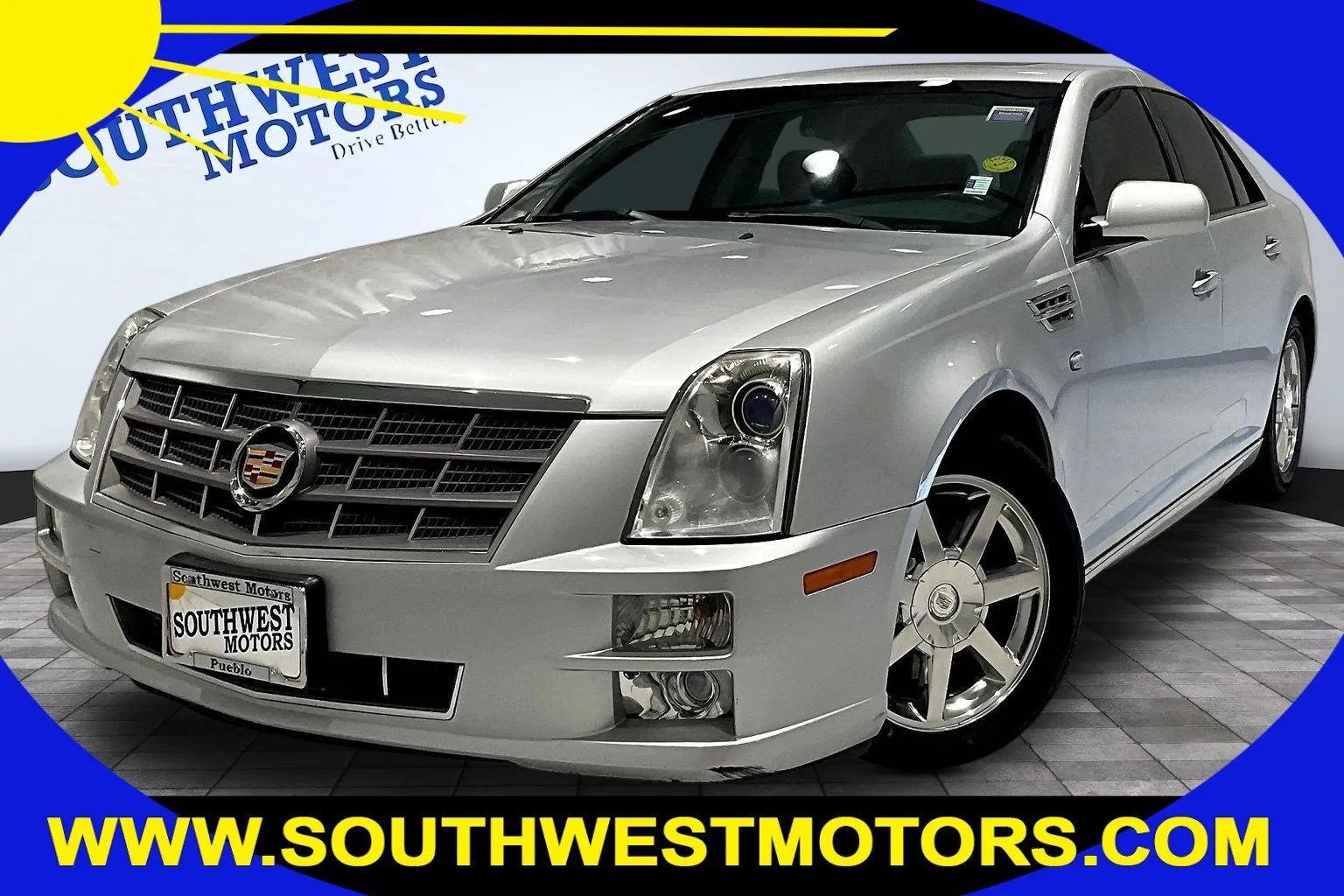 Silver 2010 Cadillac STS Sedan 6-Speed Automatic