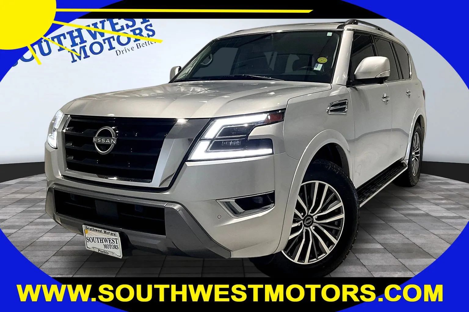 Silver 2023 Nissan Armada SUV / Crossover Four-Wheel Drive 7-Speed Automatic Overdrive