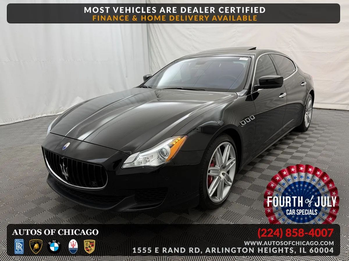 Black 2014 Maserati Quattroporte Sedan All-Wheel Drive Automatic