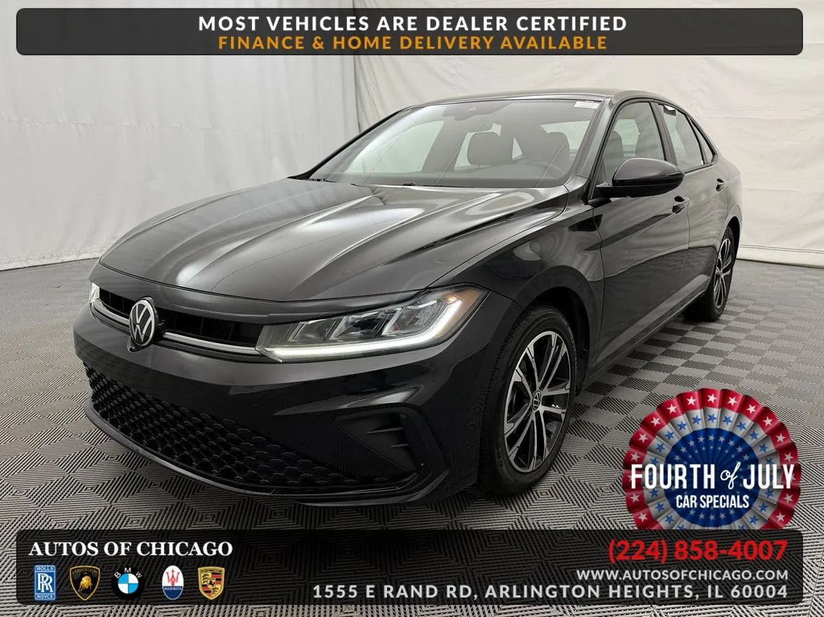 Black 2025 Volkswagen Jetta Sedan Front-Wheel Drive Automatic