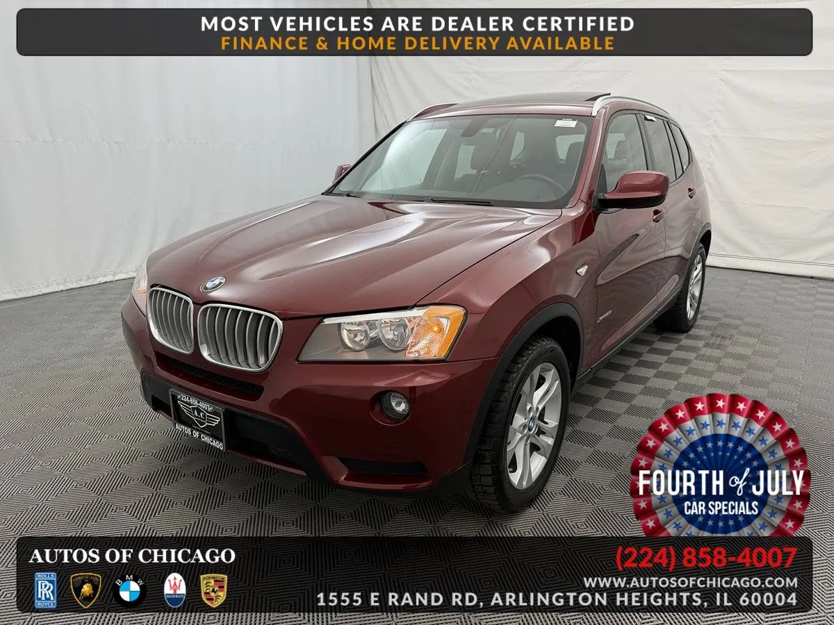 Vermillion Red Metallic 2013 BMW X3 SUV / Crossover All-Wheel Drive Automatic