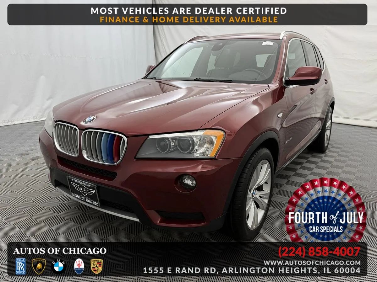 Vermillion Red Metallic 2013 BMW X3 SUV / Crossover All-Wheel Drive Automatic