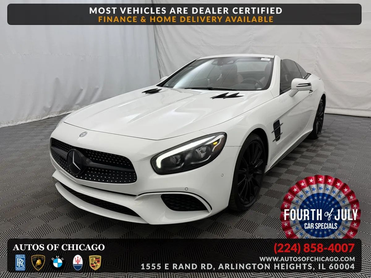 White 2017 Mercedes-Benz SL-Class Convertible Rear-Wheel Drive Automatic