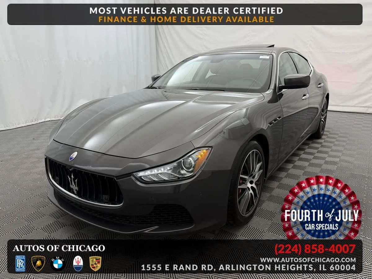 Gray 2016 Maserati Ghibli Sedan All-Wheel Drive Automatic