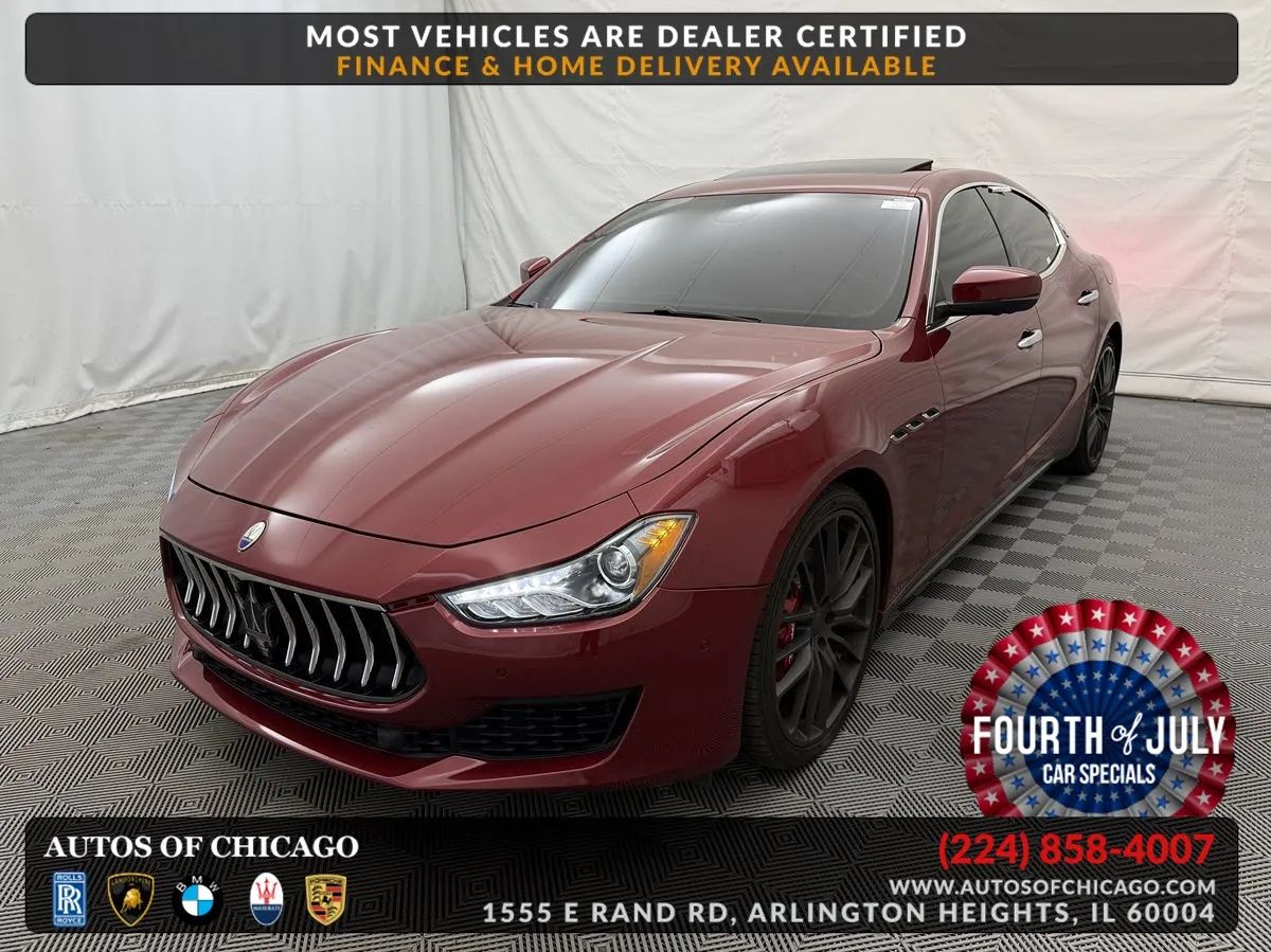Red 2018 Maserati Ghibli Sedan All-Wheel Drive Automatic