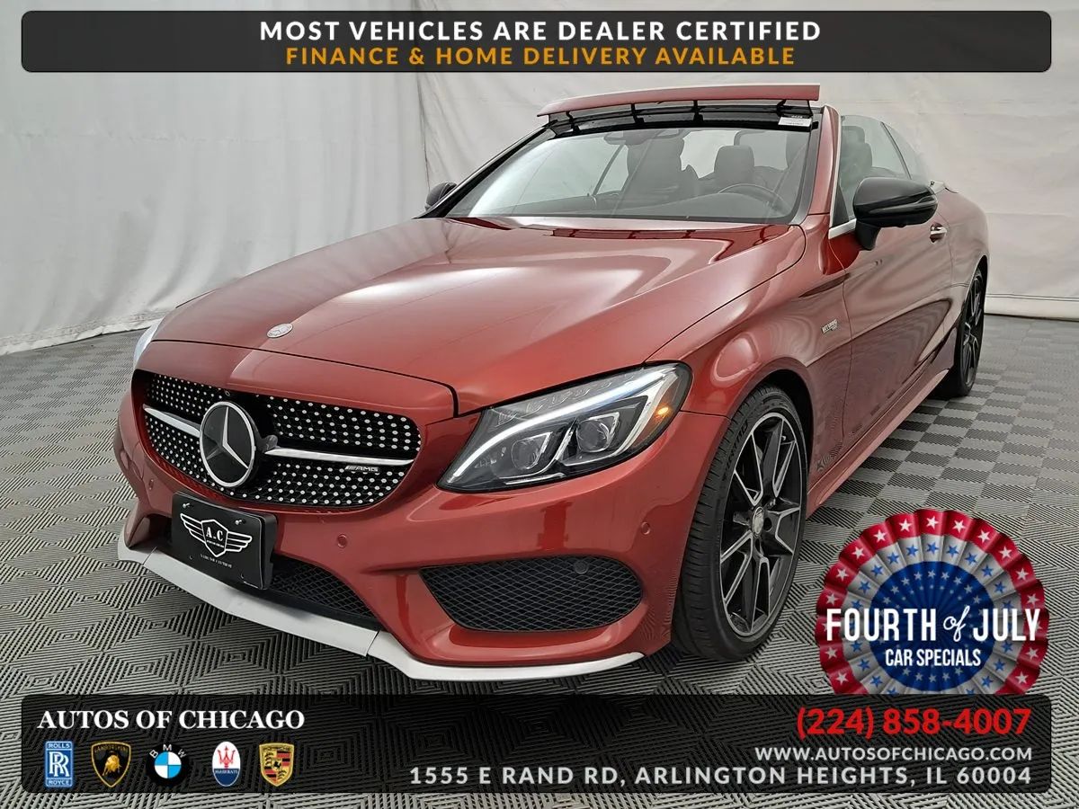 Red 2017 Mercedes-Benz C-Class Convertible All-Wheel Drive Automatic