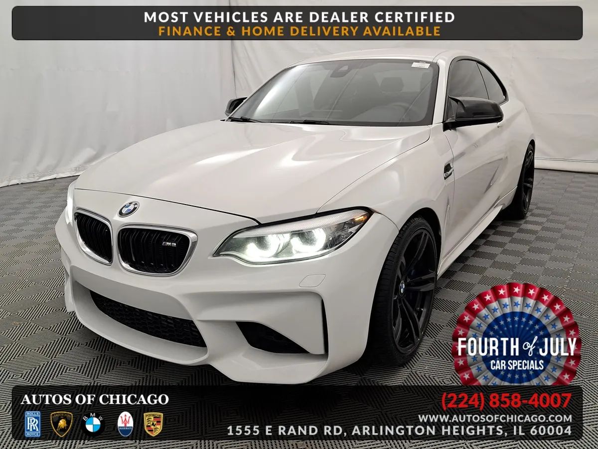 White 2018 BMW M2 Coupe Rear-Wheel Drive Manual