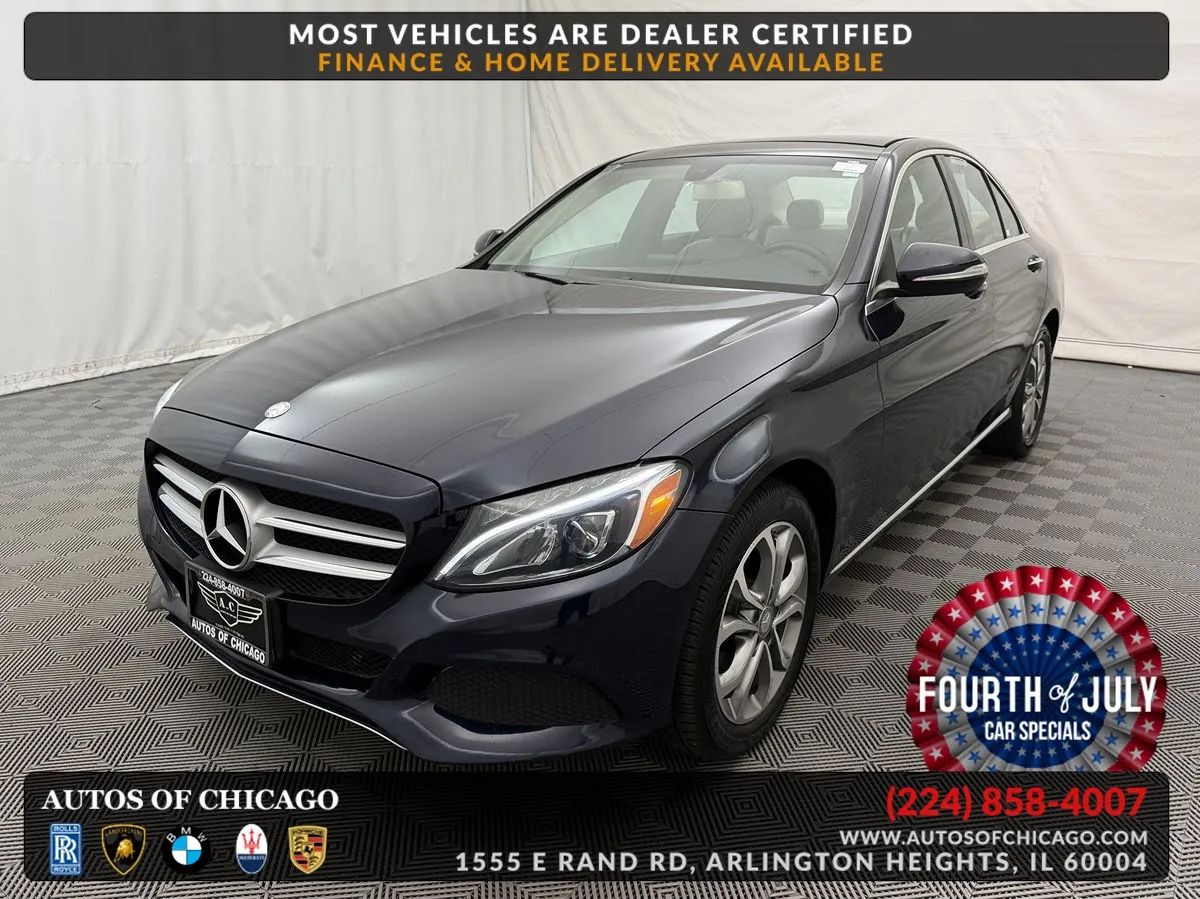 Gray 2015 Mercedes-Benz C-Class Sedan All-Wheel Drive Automatic