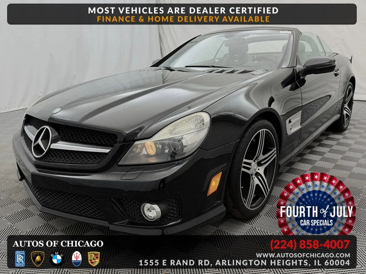 Black 2011 Mercedes-Benz SL-Class Convertible Rear-Wheel Drive Automatic