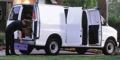 Red 2001 Chevrolet Express Cargo Van Rear-Wheel Drive 4-Speed Automatic Overdrive