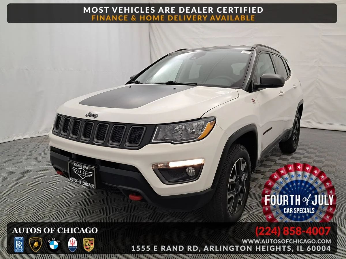 White 2021 Jeep Compass SUV / Crossover Four-Wheel Drive Automatic