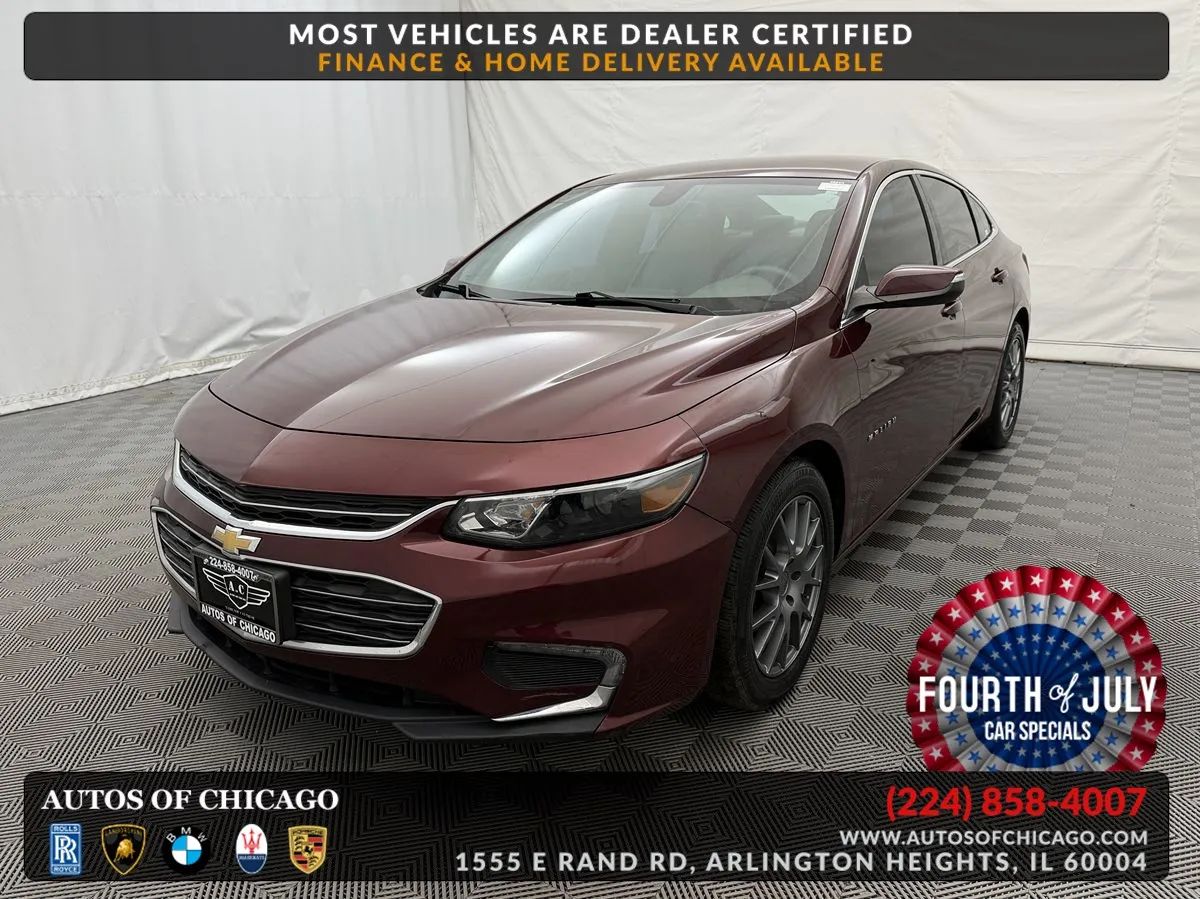 Butte Red Metallic 2016 Chevrolet Malibu Sedan Front-Wheel Drive Automatic
