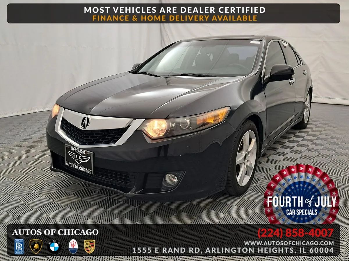 Black 2010 Acura TSX Sedan Front-Wheel Drive Automatic