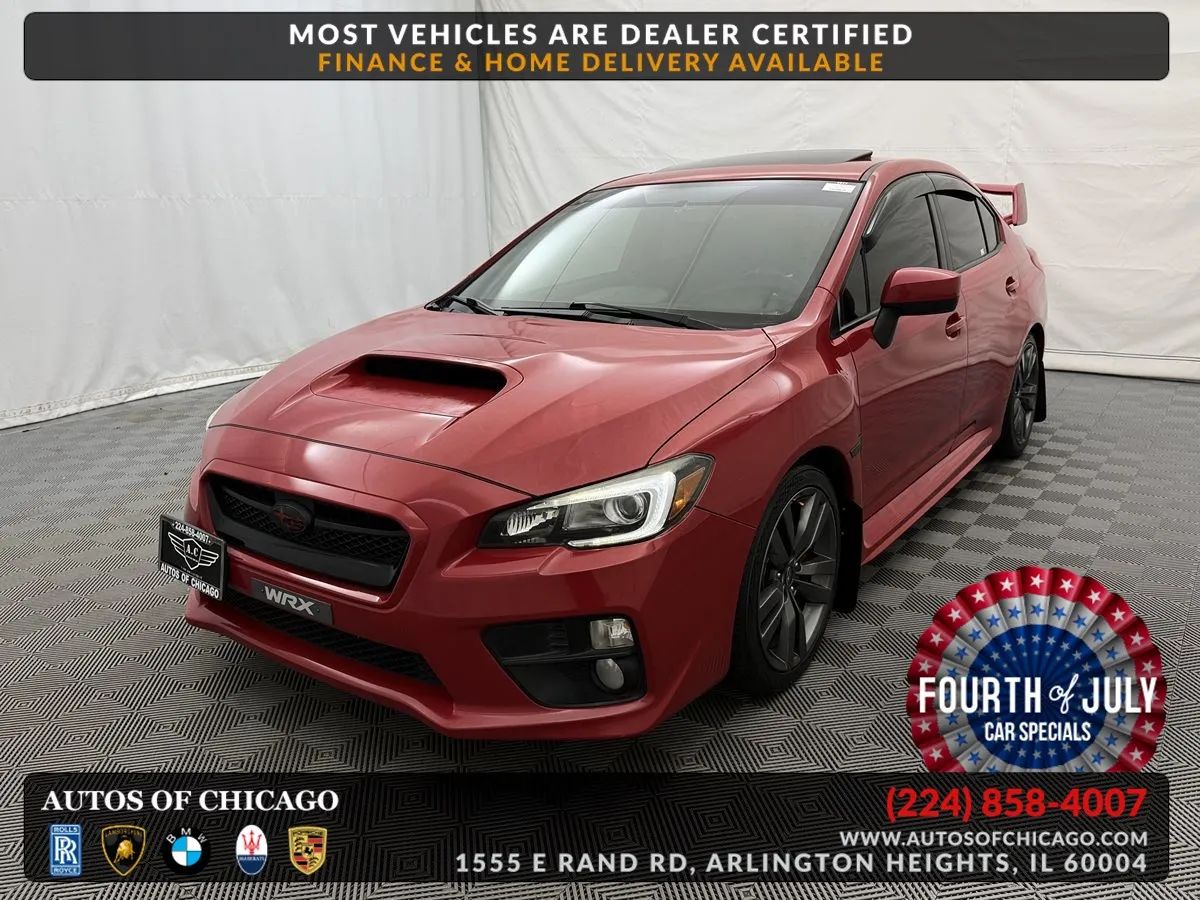 Pure Red 2016 Subaru WRX Sedan All-Wheel Drive Manual