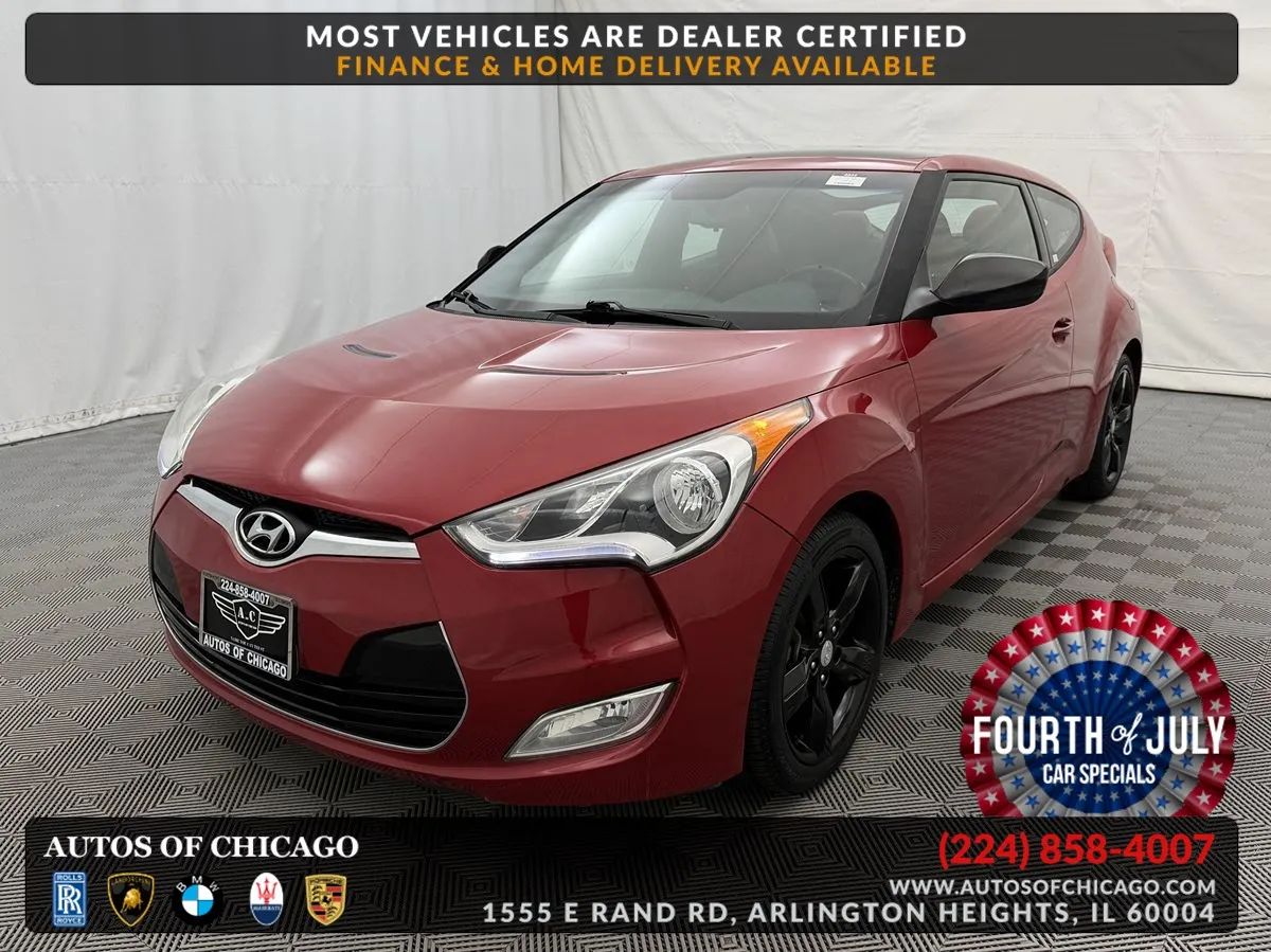 Red 2014 Hyundai Veloster Coupe Front-Wheel Drive