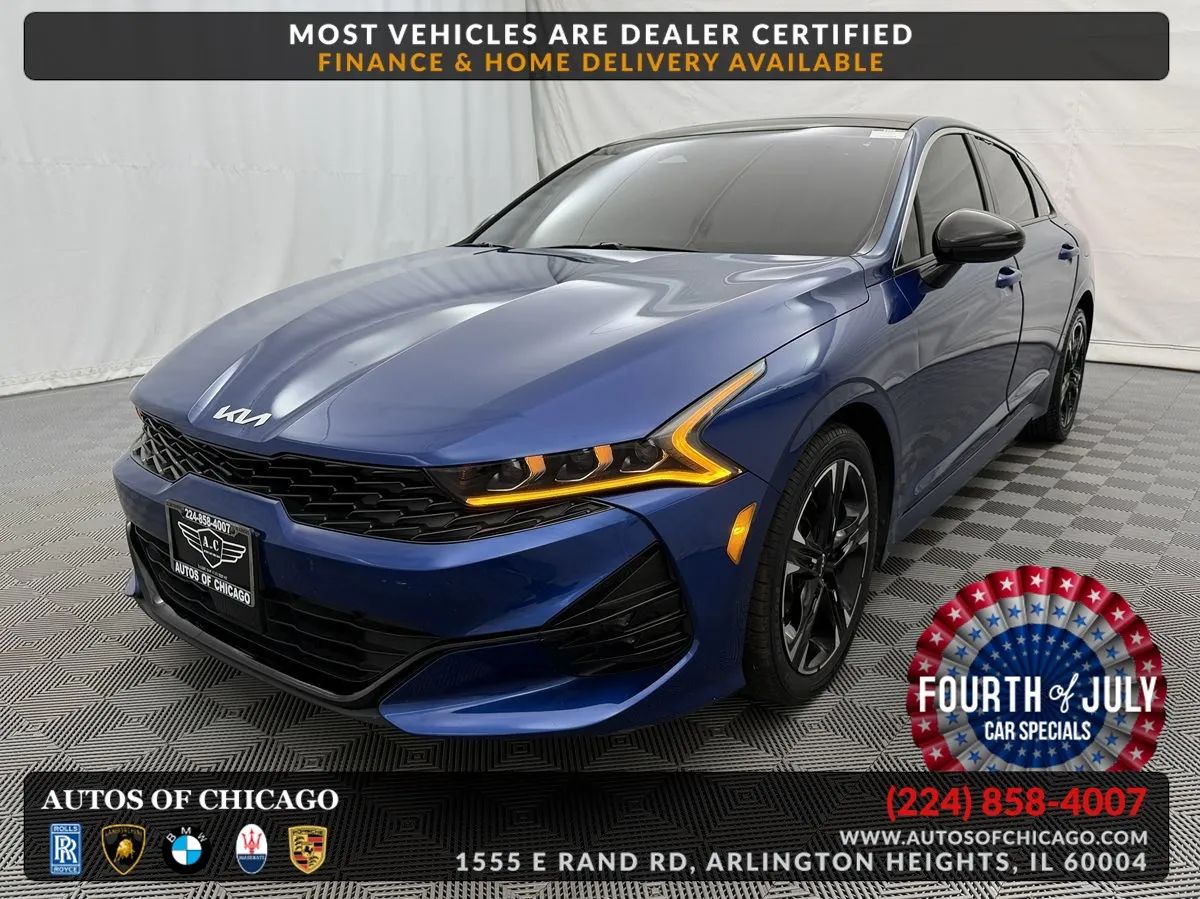Sapphire Blue 2023 Kia K5 Sedan Front-Wheel Drive Automatic