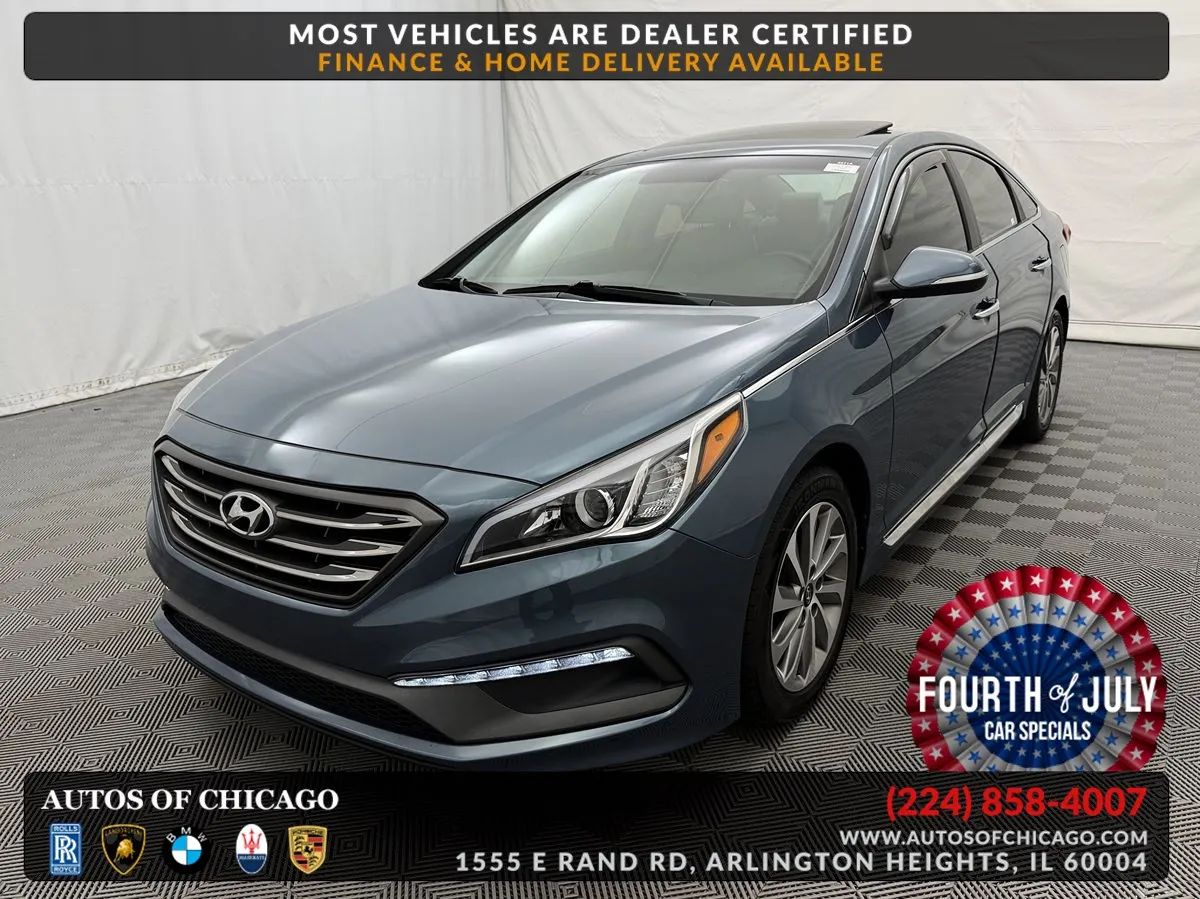 Blue 2017 Hyundai Sonata Sedan Front-Wheel Drive Automatic