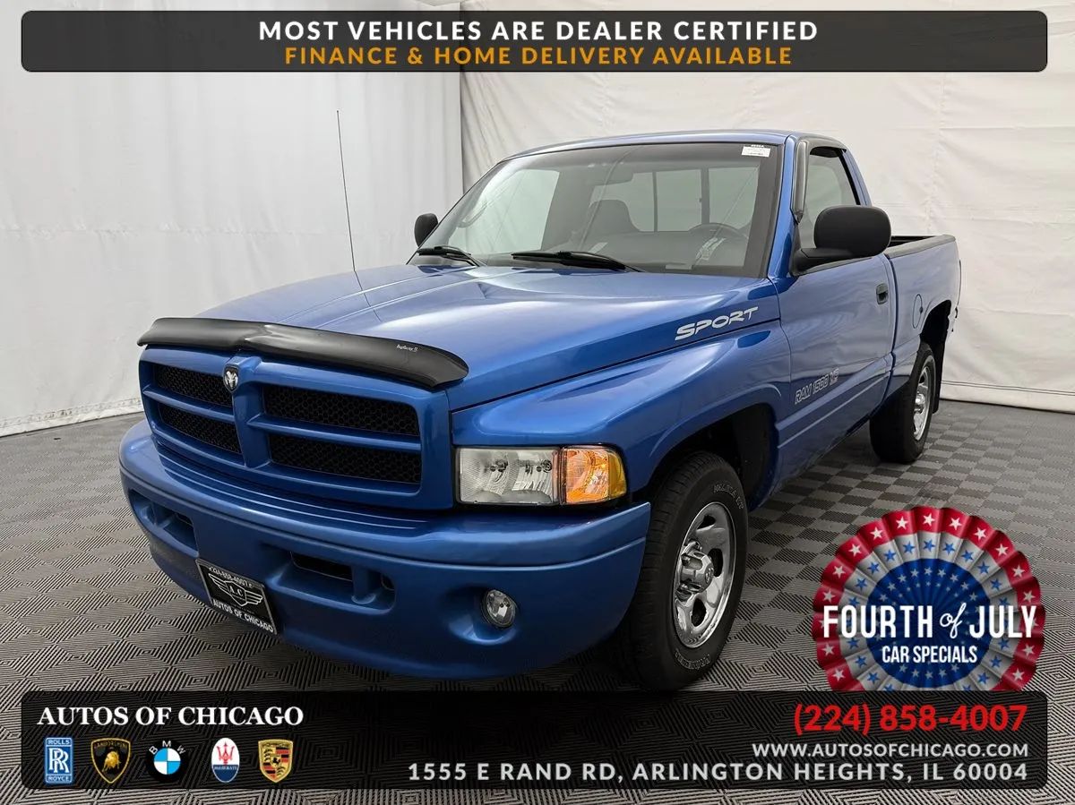 Intense Blue Pearl Coat 1999 Dodge RAM 1500 Pickup Truck Rear-Wheel Drive