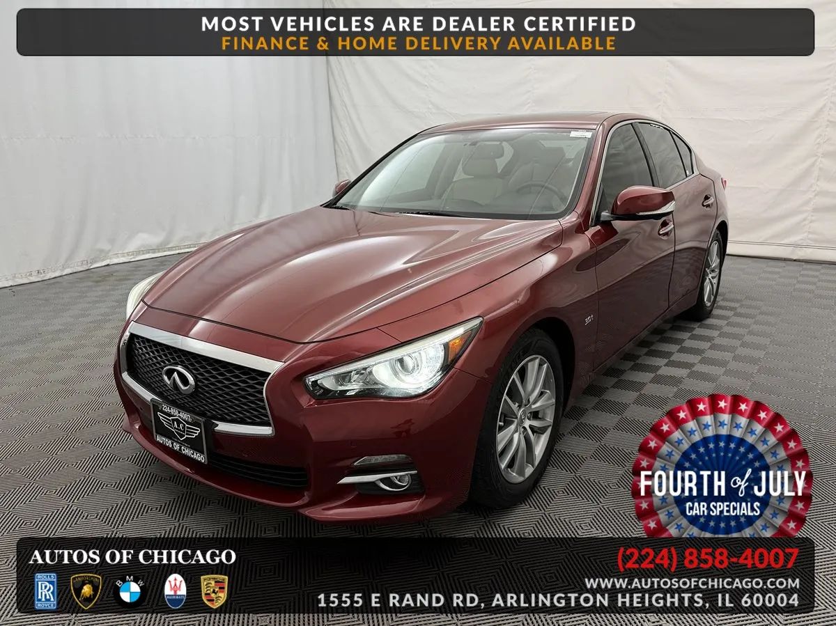 Red (Venetian Ruby) 2016 INFINITI Q50 Sedan All-Wheel Drive Automatic